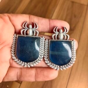 Spider on Monalisa Stone Earrings