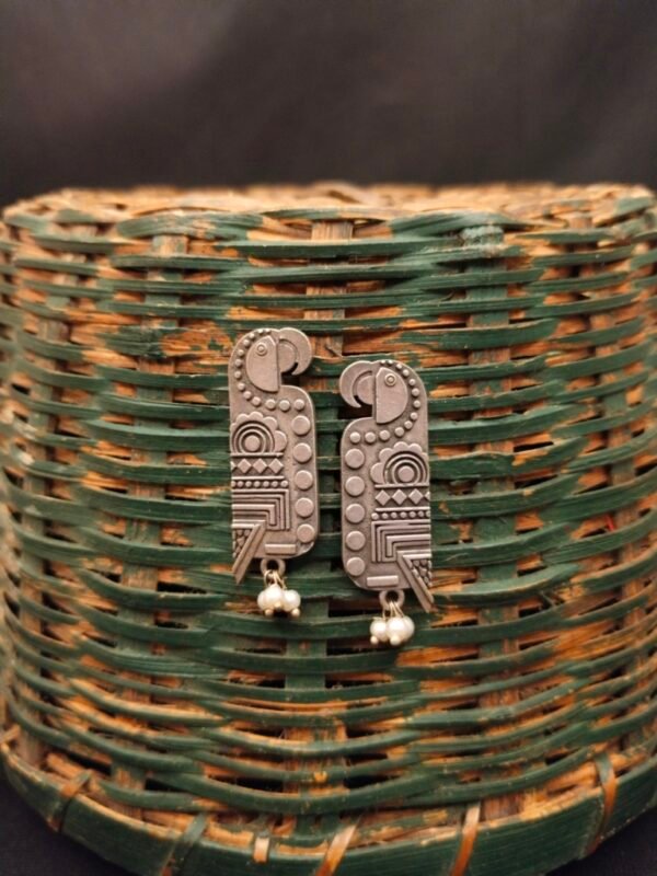 Parrot Metal Stud Metal Earrings
