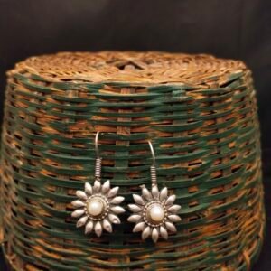 Small Flower Shape Metal Earrings