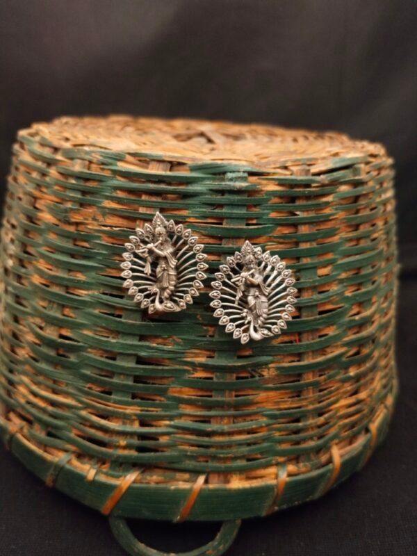 Krishna Round Metal Studs