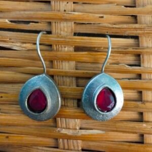 Small Metal with Stone Earrings