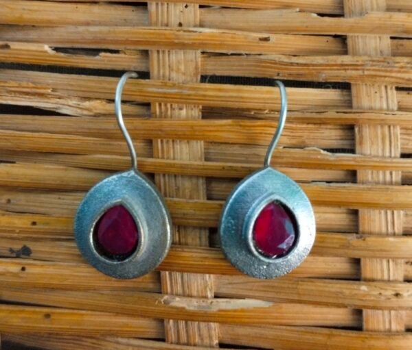 Small Metal with Stone Earrings