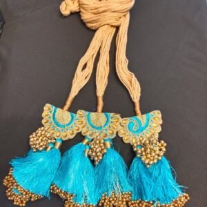 Blue Gota Patti & Tassles Parandi