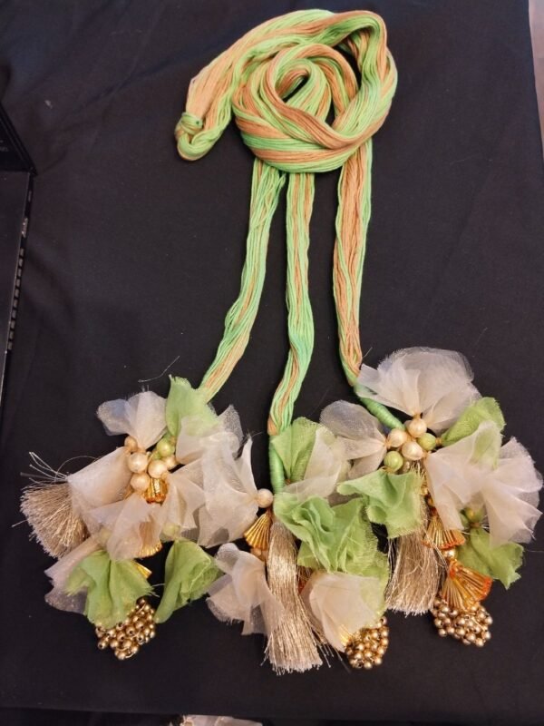 Green & Beige Fabric Parandi Feat Pratibha Singh Baghel - Image 3
