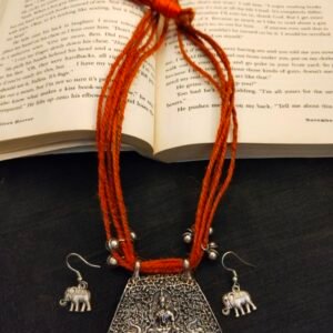 German Silver Oxidised Necklace Set