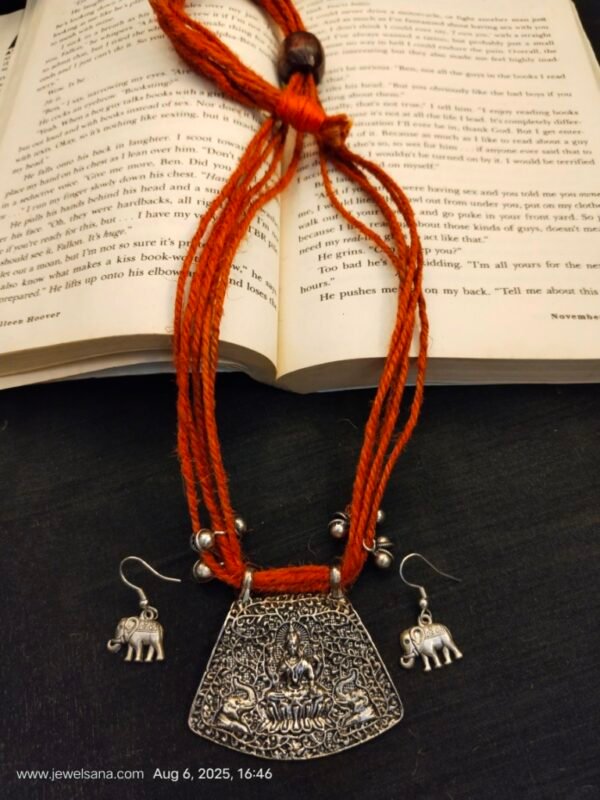 German Silver Oxidised Necklace Set