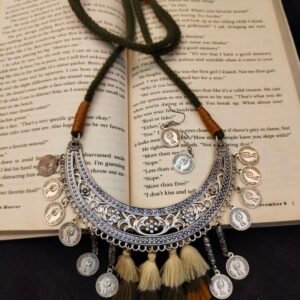 German Silver Oxidised Necklace Set