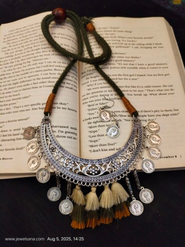 German Silver Oxidised Necklace Set