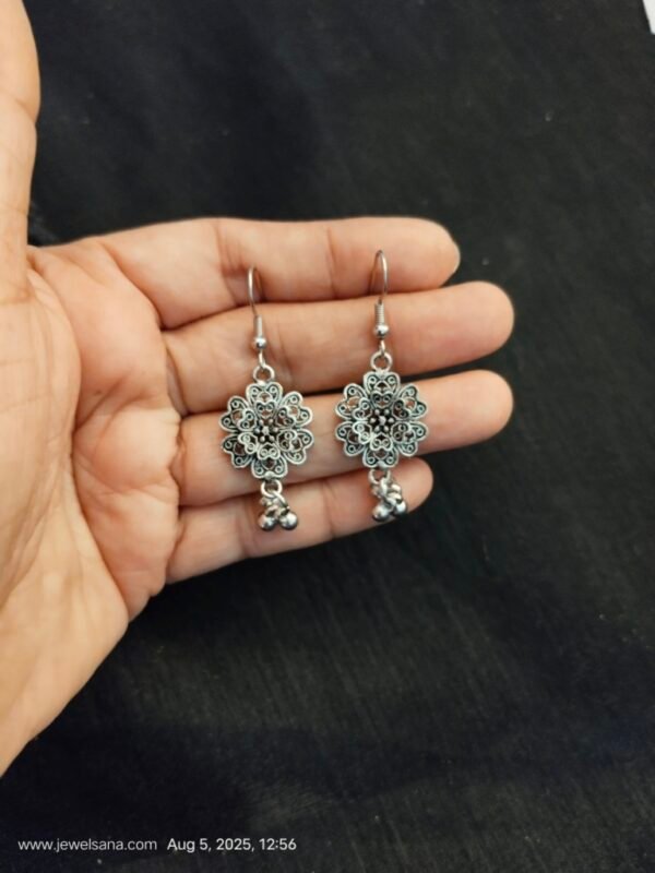 German Silver Oxidised Necklace Set - Image 2