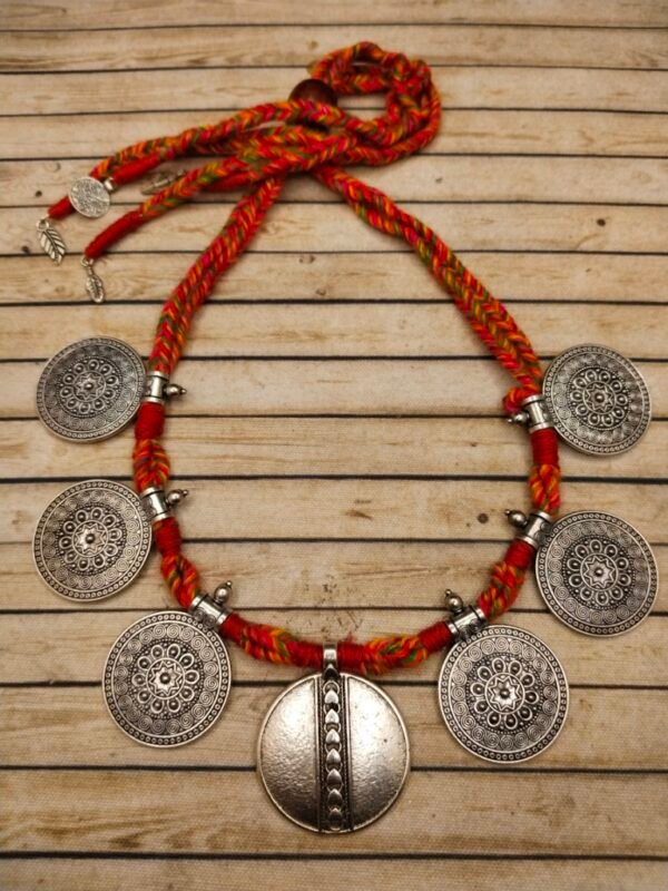 German Silver Oxidised Choker Necklace