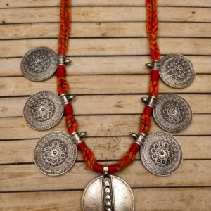 German Silver Oxidised Choker Necklace