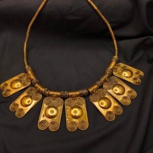 Antique Gold Oxidised Necklace