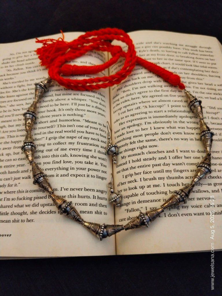 German Silver Oxidised Necklace Set