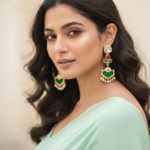 Kashmiri Earrings Long with Ghungroos