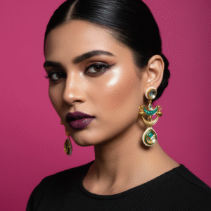 Kashmiri Earrings Long with Ghungroos