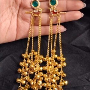 Kashmiri Earrings Long with Ghungroos