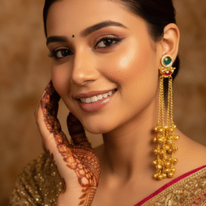 Kashmiri Earrings Long with Ghungroos